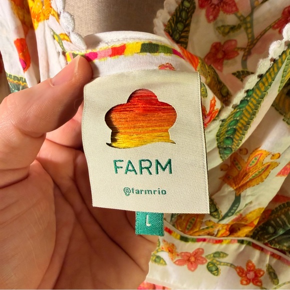Farm Rio Macaw Bloom Mini Dress – Size L | Colorful Tropical Statement - Picture 5 of 8